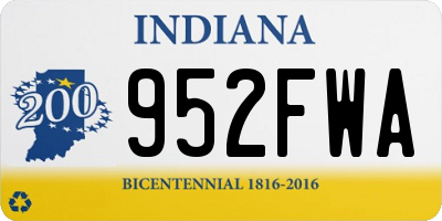 IN license plate 952FWA