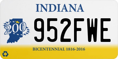 IN license plate 952FWE