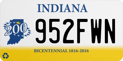 IN license plate 952FWN