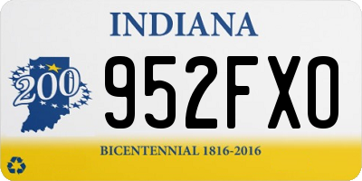 IN license plate 952FXO