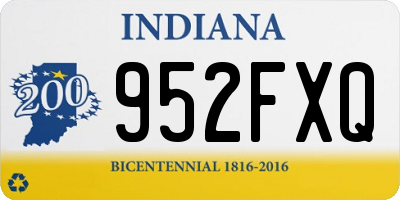 IN license plate 952FXQ