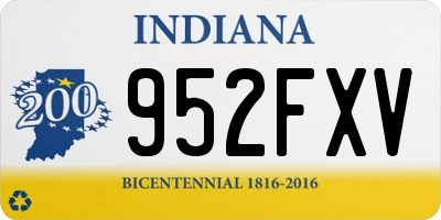 IN license plate 952FXV