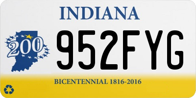 IN license plate 952FYG