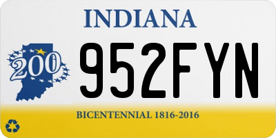 IN license plate 952FYN