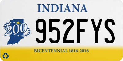 IN license plate 952FYS