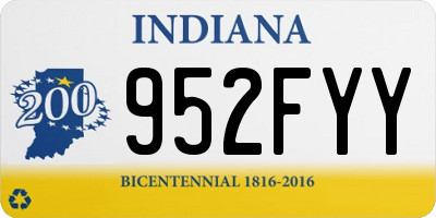 IN license plate 952FYY