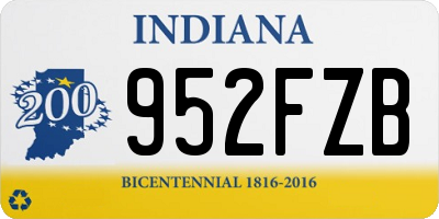 IN license plate 952FZB