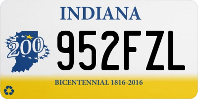 IN license plate 952FZL