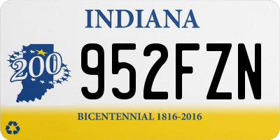 IN license plate 952FZN