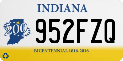 IN license plate 952FZQ