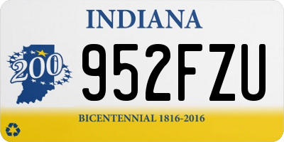 IN license plate 952FZU