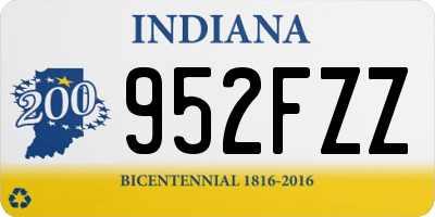 IN license plate 952FZZ