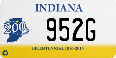 IN license plate 952G