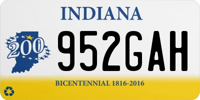 IN license plate 952GAH