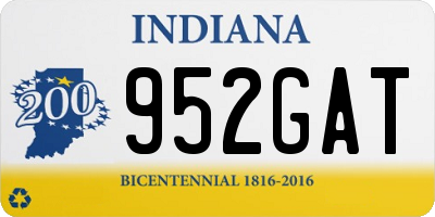 IN license plate 952GAT