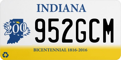 IN license plate 952GCM