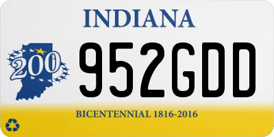 IN license plate 952GDD