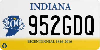 IN license plate 952GDQ