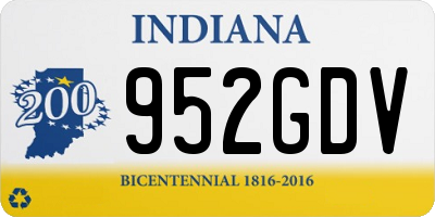 IN license plate 952GDV