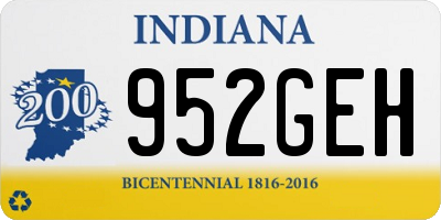 IN license plate 952GEH