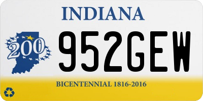 IN license plate 952GEW