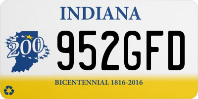 IN license plate 952GFD