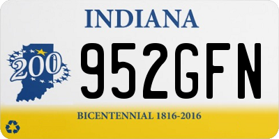 IN license plate 952GFN