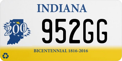 IN license plate 952GG
