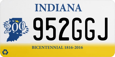 IN license plate 952GGJ