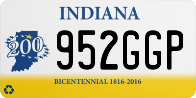 IN license plate 952GGP
