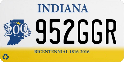 IN license plate 952GGR