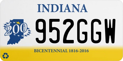 IN license plate 952GGW
