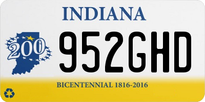 IN license plate 952GHD