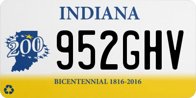 IN license plate 952GHV