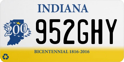 IN license plate 952GHY