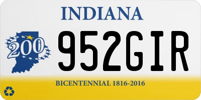 IN license plate 952GIR