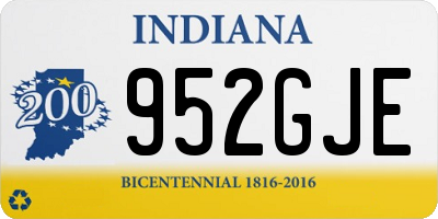 IN license plate 952GJE