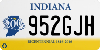 IN license plate 952GJH