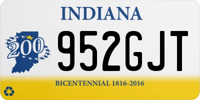 IN license plate 952GJT