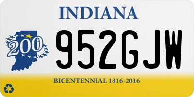 IN license plate 952GJW