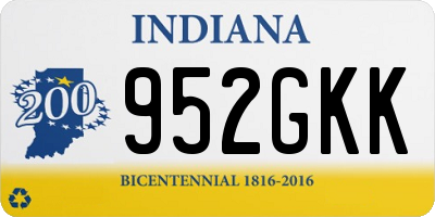 IN license plate 952GKK