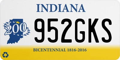 IN license plate 952GKS