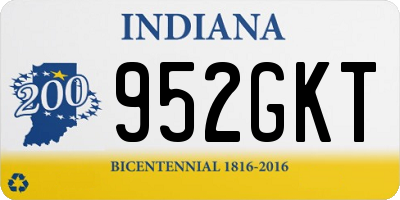 IN license plate 952GKT