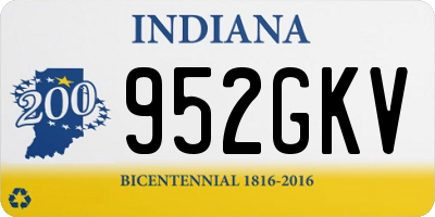 IN license plate 952GKV