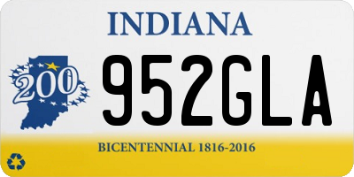 IN license plate 952GLA