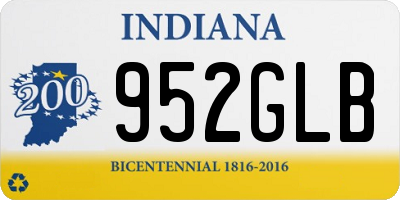 IN license plate 952GLB