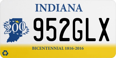IN license plate 952GLX