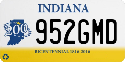 IN license plate 952GMD