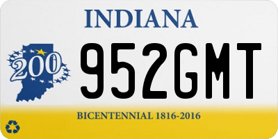 IN license plate 952GMT