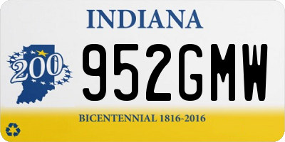 IN license plate 952GMW